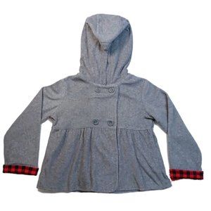 Carter's Soft Gray Button Front Hooded Jacket Size US 24M